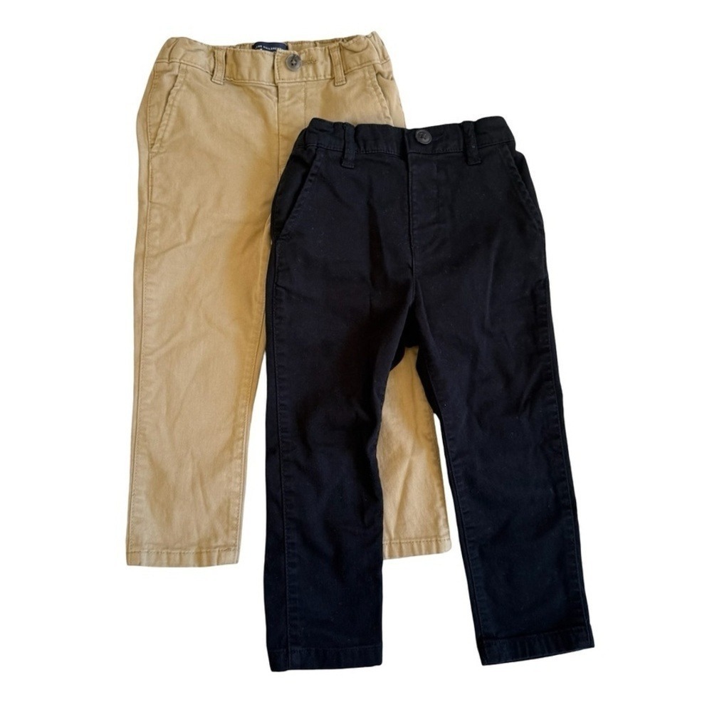 The Childrens Place Boys Black & Khaki Pants Set - Size 3T